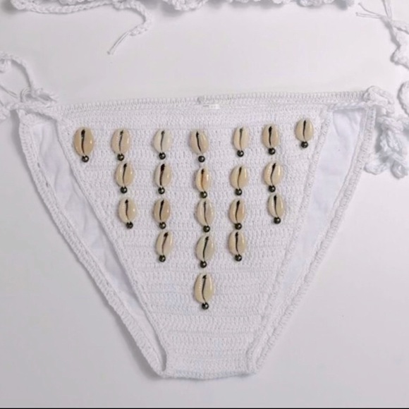 🆕 Seychelles Boho Crochet Shell Festival Bikini - Picture 7 of 7
